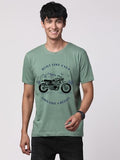 Adro Men'S Royal Bike Design Printed 100% Cotton T-Shirt - Regular Fit, Printed T-Shirts For Men (Rn24-Ryl-Pt_Pista_M)