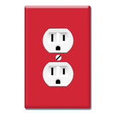 WIRESTER Duplex Outlet Cover Wall Plate/Switch Plate - Solid Red