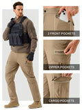 Toplot Men'S Functional Straight-Fit Cargo Pants (Men-Zip-Cargo-5216-Gold-34),Gold,34,B0DQYCXJ6M