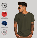 ADRO T Shirts Pack of 2 Mens Tshirts Cotton T Shirts for Men Tshirt T-Shirts Combo T Shirts Tshirts for Men Plain Solid Tshirts Royal Blue Olive Tshirt for Men RCM2-PLN-RB-OL-S,Royal Blue,Olive