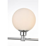Living District Cordelia 3-Light Iron/Glass Bath Sconce In Chrome/Frosted White