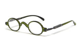 Calabria R314/R501S Vintage Retro Metal Reading Glasses +6.00 Olive Men Women Designer Professor Round Single Power Readers