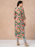 Anni Designer Women'S Rayon Blend Straight Printed Kurta (Tina Green_Xxl_Green_Xx-Large),Green,2XL,Rayon Blend,Regular,
