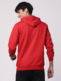 Adro Mens Cotton Solid Hoodie Sweatshirts (H23-Pln-Rd_Red_2Xl)