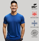 ADRO T Shirts Pack of 2 Mens Tshirts Cotton T Shirts for Men Tshirt T-Shirts Combo T Shirts Tshirts for Men Plain Solid Tshirts Royal Blue Olive Tshirt for Men RCM2-PLN-RB-OL-S,Royal Blue,Olive