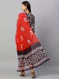 Anni Designer Women'S Cotton Blend Straight Printed Kurta With Pant & Dupatta (Sukar Blue-Nw_S_Brown_Small),Brown,S,Cotton Blend,ANNI DESIGNER Women's Cotton Blend Straight Printed Kurta with Pant & Dupatta (Sukar Blue-NW),