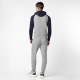 FYLTR Men's Casual Colourblock Raglan Hoodie with Drawstrings - Utility Pockets | Ribbed Hem & Cuff,Grey-Tastic