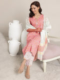 Libas Women'S Cotton Kurta Set (400079O_Pink_M)