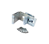 QCAA 90 Degree Angel HASP and Swivel Staple, 4-1/2, Steel, Zinc Plated, 1 Pack, Made in Taiwan