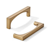 khtumeware 10 Pack Solid Handles 3-Inch(76mm) Satin Brass Cabinet Pulls,Heavy Duty Brushed Brass Handles for Kitchen Cabinets, C