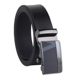 Shah Collections Leather Belt With AutoLock Buckle, Adjustable Size (Black, 46)