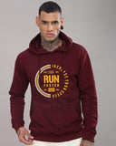 Adro Men'S Cotton Neck Hooded Sweatshirt (H24-Fast-Mr_Maroon,MaroonApparel,M
