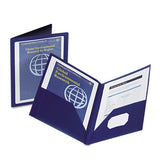 Oxford ViewFolio Polypropylene Portfolio, 50Sheet Capacity, Blue/Clear
