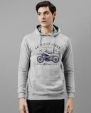 Adro Men'S Cotton Blend Neck Hooded Sweatshirt (H24-Ame-Gr_Grey,GreyApparel,XL