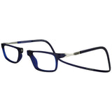 Clic Magnetic Reading Glasses for Men or Women, Computer Readers, Executive XL (XL-XXL, Dark Matte Blue, 2.50 Magnification)