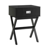 Convenience Concepts Designs2Go Landon 1 Drawer End Table, unspecified, Black