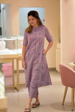 Anni Designer Women'S Rayon Viscose Floral Straight Kurta With Pant (Barkat-Clrs_Purple_Xx-Large),Purple,2XL,Rayon,A-Line,