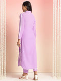 Gosriki Women'S Rayon Viscose Straight Solid Kurta With Pant (Janpad Purple-Vks01-Gs_L_Purple_Large),Purple,,B0DT73DG1H