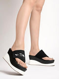Shoetopia Girls James Black Wedge Sandal - 4 Uk (Girls-James-Black),Black,4,B0CQK31FTY