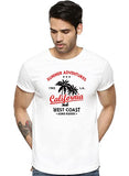 Adro Summer Adventures California Printed T-Shirt For Men (2Xl, White)