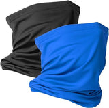 Paropkar Neck Gaiter Face Mask Scarf Reusable Bandanas Tube Uv Protection Balaclava Outdoor Sport For Men And Women 2 Of Pack (B