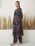 Anni Designer Women'S Rayon Blend Straight Printed Kurta With Pant (Vantara Green_M_Green_Medium),Green,M,Rayon Blend,Regular,