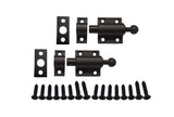 QCAA Solid Cast Brass Surface Bolt, Self-Locking Latch for Window & Door, Pull to Open, 2,Oil-Rubbed Bronze, 2 Pack, Made in Tai