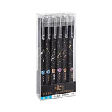 like it Erasable Pen Suitable for Primary School Students Erasable Gel Pen 0.5mm Black and Blue Pen Office Supplies Pack of (6)