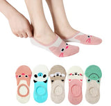 Shopping Shots Cute Printed No Show Loafer Socks, Pack Of 5 Pairs (1012)