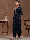 Libas Women'S Silk Blend Printed Kurta Set (36892 Blue Blue S