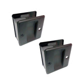QCAA Solid Brass Sliding Door Pocket Passage Door Pull, Oil Rubbed Bronze, 2 Pack