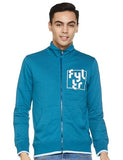 Fyltr Men'S Casual Stand Collar Jacket With Rib Details - Full Zipper | Full Sleeve Branding | Casual Winterwear For Men,Blue Bomber,Blue Bomber,2Xl