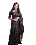 Flosive Womens Present Banarasi Soft Lichi Silk Saree Beautiful Jacquard Rich Pallu Design Work Zari Woven Kanjivaram Silk Style
