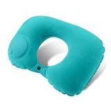 Purchase Zone HandPressed Inflatable Foldable Travel Neck Pillow Super Soft Thin Healthy Convenient Inflatable UShape Air Pill