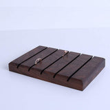 Crafted Turn Black Walnut Solid Wood Ring Display Tray Ring Display Showcase Jewelry Display Blocks