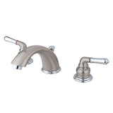 Kingston Brass Kb967 Magellan Widespread Bathroom Faucet, 8-Inch Adjustable Center, Brushed Nickel/Polished Chrome