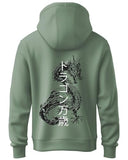 Adro Mens Hoodies With Hail The Dragon Puff Backside Printed, 100% Cotton 340Gsm. (H23-M-Dra-Pt_Pista_M)