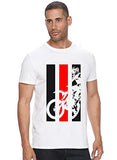 Adro Men'S Bike Rider Printed Cotton T-Shirt (Rn22-2-Bik-Wh_White_L)