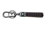 Techpro Stylish Rope Long Leather Metal & Leather Finish Keyring, Keychain, Key Organiser With Hook For Gift Men & Women(Brown)