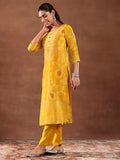 Libas Women'S Silk Blend Kurta Set (49328 Mustard S