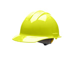 Bullard 3-Rib S30 Cap Style Safety Hard Hat with 6-Point Ratchet Suspension and Cotton Brow Pad, Hi-Viz Yellow