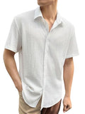 Leriya Fashion Textured Shirts for Men | Casual Regular Fit Shirt for Men | Shirt for Men| Men Stylish Shirt | Men Fancy Shirt | (Medium White) Lf-Ms-6152,White