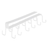 AUNMAS Under Cabinet Organizer, Double Row Hooks for 2.5cm Panels