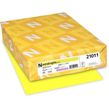 Neenah Paper 21011 Color Paper, 24lb, 8 1/2 x 11, LiftOff Lemon, 500 Sheets