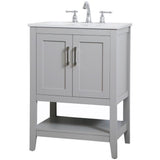 Elegant Kitchen And Bath 24 Inch Single Bathroom Vanity Cabinet - Grey