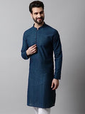 Jompers Men'S Embroiderd Kurtas (Teal, Xxl)