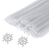 100 Pcs White Pipe Cleaners Chenille Stem for DIY Crafts,Arts,Wedding,Home,Party,Holiday Decoration 6 mm x 12 Inch