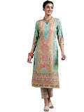 Libas Women'S Crepe Printed Straight Kurta (29267 Green