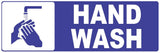 VAAIMAI Hand Wash Foam Board Sticker Sign Board 12X4 Inch Vinyl UV Laminated Waterproof Blue, Pack of 1