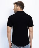 Eyebogler Mens Cotton Blend Henley Neck Half Sleeve Solid Button Style Tshirt Black,BlackApparel,XL